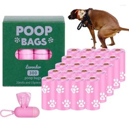 Dog Apparel Poop Bags For Dogs Bag Pet Waste Poo With Dispenser Tear-Resistant Rolls