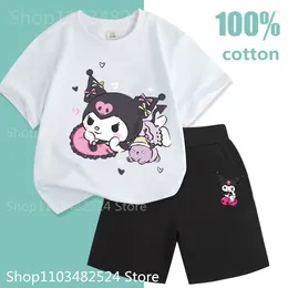 Clothing Sets Cute Kids Family Kulomi Pattern Printing T-shirt Cotton Casual Boys O-Neck Short Sleeve Girls For Summer