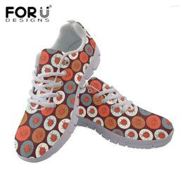 Casual Shoes FORUDESIGNS Fashion Sneakers For Women Cartoon Beetle Pattern Flats Lace Up Ladies Lightweight Air Mesh Footwear Mujer