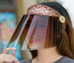 Women Summer AntiUV FaceShield Empty Top Sun Visor Cap Outdoor Cycling Hat Safety Protection Visor Shield Stop The Flying Spit1746709