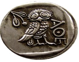 G02 rare ancient coin Ancient Athens Greek Silver Drachm Atena Greece Owl Drac Brass Craft Ornaments replica coins8358366