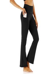 Bootcut Yoga Pants for Women Tummy Control Bootleg Leggings with Pockets5809306