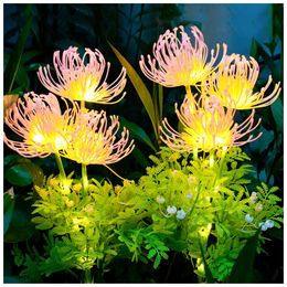 Dooyard Lights, with Glowing Flowers & Stems, Upgraded Panel, Solar Lights Outdoor Garden Decoration,yard Decor and Gift for Mother (2 Pack)