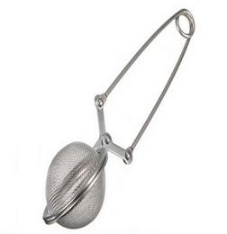 Tea Tools Whole Loose Spring Stainless Steel Spoon Mesh Ball Infuser Filter Teaspoon Squeeze Strainer Wedding Favor Gift5185276
