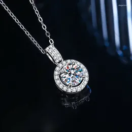 Pendant Necklaces 2024 Design S925 Bling Zircon Luxury Sterling Silver Women Jewelry Drop