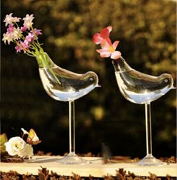 Standing Happy birds glass vases wedding decoration home decor stylish design flower pots planters4348807