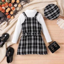 Clothing Sets Toddler Baby Girl Fall Winter Clothes Ribbed Knitted Sweater Pullover Shirt Suspender Skirt Dress Christmas Outfits
