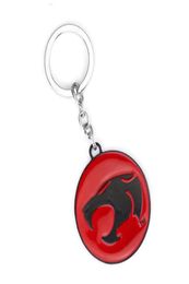 Thundercats Keychain Anime around For Fans Jewelry Round Alloy Red Thunder Cat Model Key Ring Holder Car Accessories Whole1353228