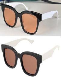 Sunglasses womens fashion shopping glasses 0998S retro style men and women black frame white mirror legs casual beach party UV pro8129123