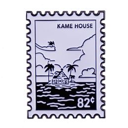 Dragon brooch Master Roshi seaside cabin stamp Badge