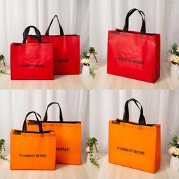 Shopping Bags Fashion Letter Non Woven Bag For Women Large Capacity Shoulder Folding Solid Takeaway Grocery Tote