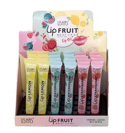 24Pcs Lot Fruity Mirror Transparent Moisturising Lip Gloss Nutritious Makeup Clear Lip Oil Liquid Lipstick Kit Cosmetics280l4321757