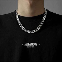 Nk Chain Stainless Steel Mens and Womens Cuban Necklace Trendy Fashion Neck Hiphop Street Hip Hop Jewellery Domineering