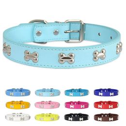 Leather Dog Collar Personalised For Big Dogs Cute Cat Collars Luxury Designer Small Cats Pet Accessories 240428