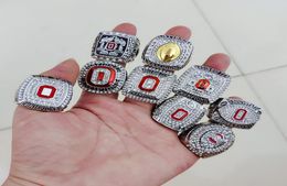 2020 wholesale 9PCS Ohio State Buckeyes National Championship Ring Set solid Men Fan Brithday Gift Wholesale Drop Shipping8847049