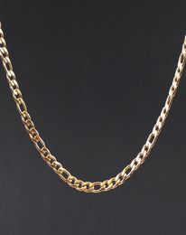 5pcs lot in bulk gold stainless steel Fashion Figaro NK Chain link necklace thin Jewellery for women men gifts4814008