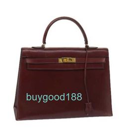 Top Ladies Designer Kaelliy Bag 35 Hand Bag Leather Bordeaux high quality daily practical large capacity