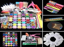 Acrylic Powder Glitter Nail Art Kit False Nail Tips Nail Art Decoration Tools1353708