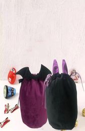 Halloween Pumpkin Velvet Candy Bag Party Drawstring Storage Packing Trick or Treat Decoration Soft Tote Bag 20221912803