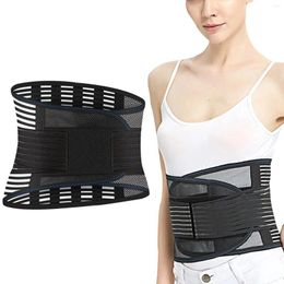 Waist Support Mesh Lumbar Back Belt Brace With 5 Stays For Pain Relief Men&Women