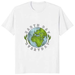 Women's T-Shirt Daily Earth Day Printing Protection Earth T-shirt Novel T-shirt Hip Hop Leisure Fashion Unisex Loose Mens Wear Y240509