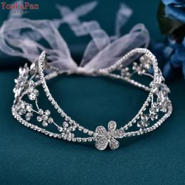 Headpieces TOPQUEEN Wedding Rhinestone Bridal Headband Ladies Hair Accessories Bridesmaid Headwear Dancing Party Headpiece Girls Gift HP554