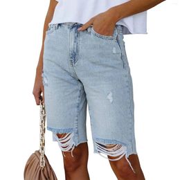 Women's Jeans 2024 Est Summer High Elastic Small Feet Cropped Trousers Mid Waist Super Fashionable Streetwear For Women