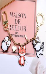 Fashion Cartoon Key Chain Bag Car Pendant Metal Hook With Gift Box Suitable For Men Ladies Children Designer Keychains5199156