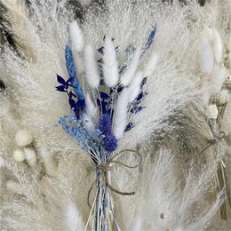 Decorative Flowers 20-30CM Pampas Grass Customise Boho Style Preserved Floral Wedding Natural Dry Bridesmaid Bouquets Po Props Decor