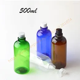 Storage Bottles 500ml Pretty Colours PET Bottle With Plastic Lid Reducer Essential Oil/Liquid/Moisturizer/Facial Water Container