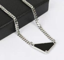 Men necklace designer jewelry silver high quality stainless steel jewellery Inverted triangle pendant charm party dog black wh3629953