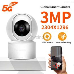 IP Cameras 5G 3MP WiFi IP Camera Indoor CCTV Monitoring Camera Security AI Human Body Detection Automatic Tracking Wireless Baby Monitor Night Vision d240510