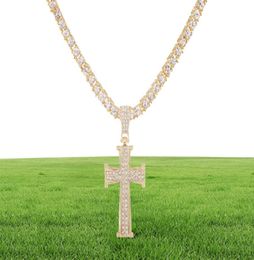 Fashion Crystal Necklace Men Gold Silver Color Rhinestone Cuban Link Chain Pendant Necklaces for Women Hip Hop Jewelry2671403