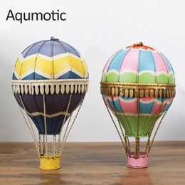 Aqumotic Air Balloon Decoration Hanging Iron 1pc Metal Artwork Travel Charm Romantic Kids Favor Cartoon Balloons Stand 240510