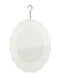 New arrivalSublimation Double Sides 10inch Wind Spinner blank pendant heat transferwind chimes christmas decoration Express2704742