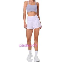 LUL Designer komfortable Frauen Sport Radfahren Yoga Hosen Shortswomens Running Shorts High Tailled mit Reißverschluss in Taschen