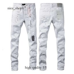 Purple Brand Mens Luxury Jeans Designer Jeans Pant Stacked Trousers Biker Embroidery Ripped for Trend Size Jeans Men Tears European Jean Hombre Mens Pants 1362