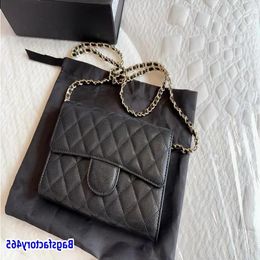 Classic Double Mini Flap Women'S Shoulder Bag Leather Quilted Caviar Luxury Handbag Multi Pocket Coin Wholesale Purse Card Holder Inkr