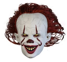 Movie Stephen King039s It 2 Horror Pennywise Clown Joker Mask Tim Curry Mask Cosplay Halloween Party Props LED Mask9307129