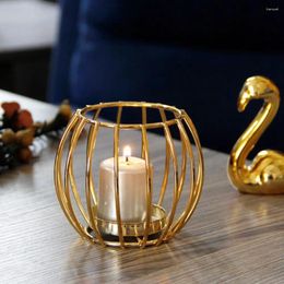 Candle Holders Golden Metal Holder Black Floor For Pillar Home Decoration Iron Stand Dining Table Ornaments