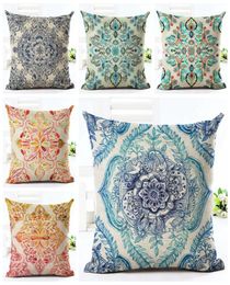 rustic floral cushion cover shabby chic ethnic home decor boho sofa bed throw pillow case vintage fundas cojines3353006