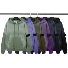 hoodie mens hoodies designer sweatshirt men pullover hoody Solid Colour Washed Aged Sleeve Logo Badge Insert Pocket Loose mens hoodie