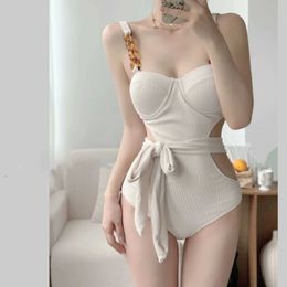 Women's Swimwear Summer Beach Bikini Swimwear Womens Sexy Swimwear One piece Swimwear Hollow Backless Holiday Bikini J240510