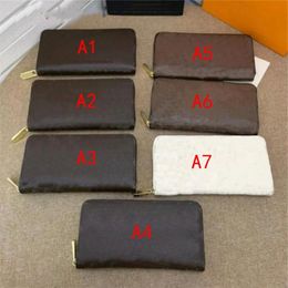 Designer Zipper WALLET Wallets Men Zippy Long Canvas Key Pouch Coin Women Purse Card Holder Case Leather With Box Dust Bag 2464