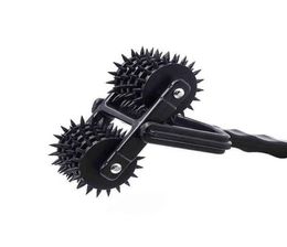 NXY Adult toys Prick 5 Row Spiked Wartenberg Pinwheel Pinpricking Ensation Wheel Roller BDSM Torture Tool Sex Toys for Couple 1134218891
