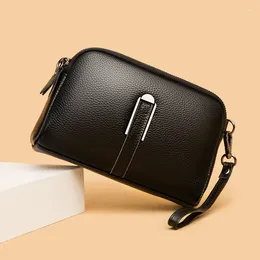 Shoulder Bags Genuine Leather Messenger Women 2024 Trending Handbags Ladies Branded Crossbody Cow Luxury Casual Sac