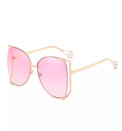 WholeOUTEYE Brand Designer Metal Frame Women Square Sunglasses Fashion Oversized Female Mirror Sun Glasses Ladies Clear Pink 8095650