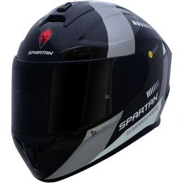 Axxis Spartan Draken B MP4 Helmet Full Face Motorcycle Matt Black Gloss Fluorescent Yellow Single Visor Sizes XS To XL 240509