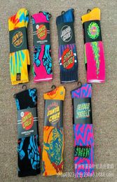 Men039s Tide brand sancr UZ devil ghost hand sports skateboard towel bottom middle tube high top socks89968599823306