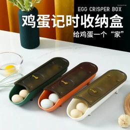 Storage Bottles Product Rolling Egg Box Family Refrigerator With Lid Can Be Stacked Preservation